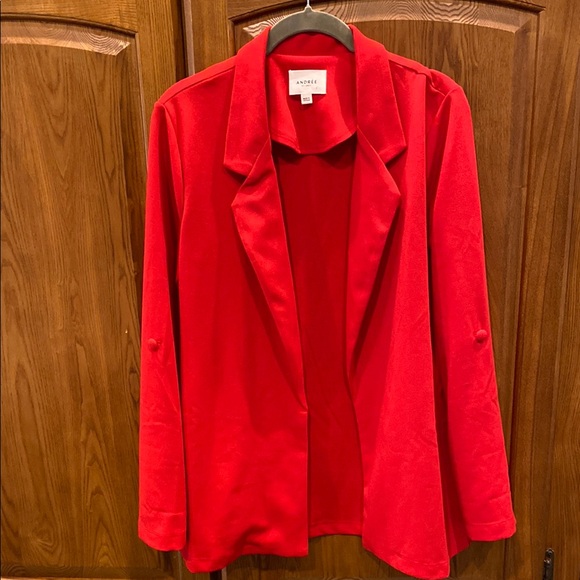 ANDREE BY UNIT Jackets & Blazers - Andree by Unit Red Blazer Classic Tailored Design size small